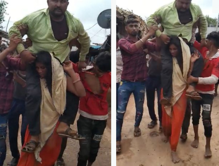 ישב על כתפיה של אשתו לאחר שגילה כי היא ניהלה רומן