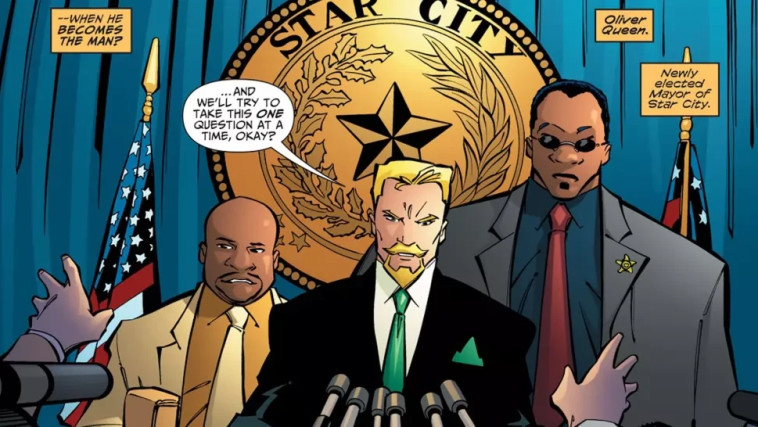 החץ הירוק בתור ראש העיר של STAR CITY (צילום: DC Comics,Scott McDaniel (DC))