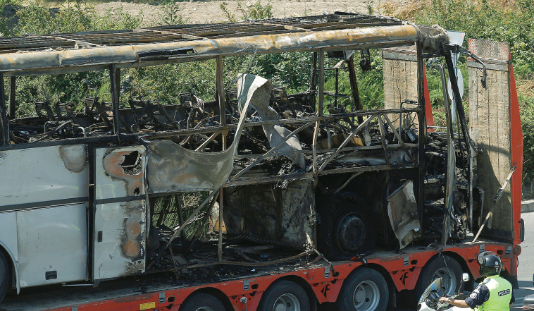 זירת הפיגוע בבורגס 