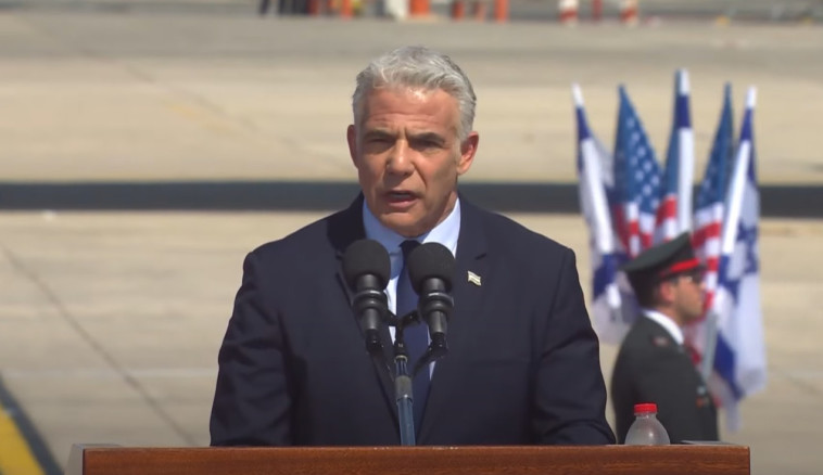 ראש הממשלה לפיד בקבלת הפנים לביידן