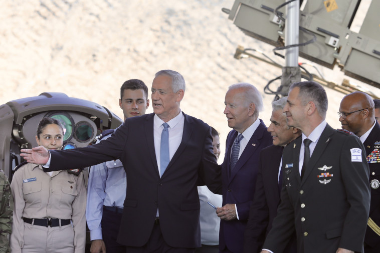 נשיא ארה''ב ג'ו ביידן במתחם משרד הביטחון בנתב''ג (צילום: מרק ישראל סלם)