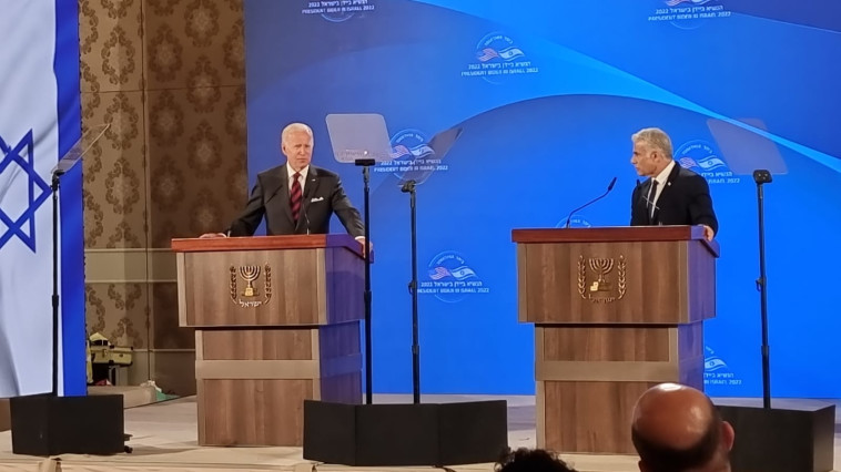 נשיא ארצות הברית ג'ו ביידן וראש הממשלה יאיר לפיד