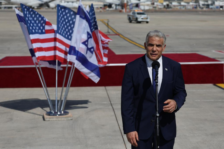 ראש הממשלה יאיר לפיד בטקס הפרידה מביידן