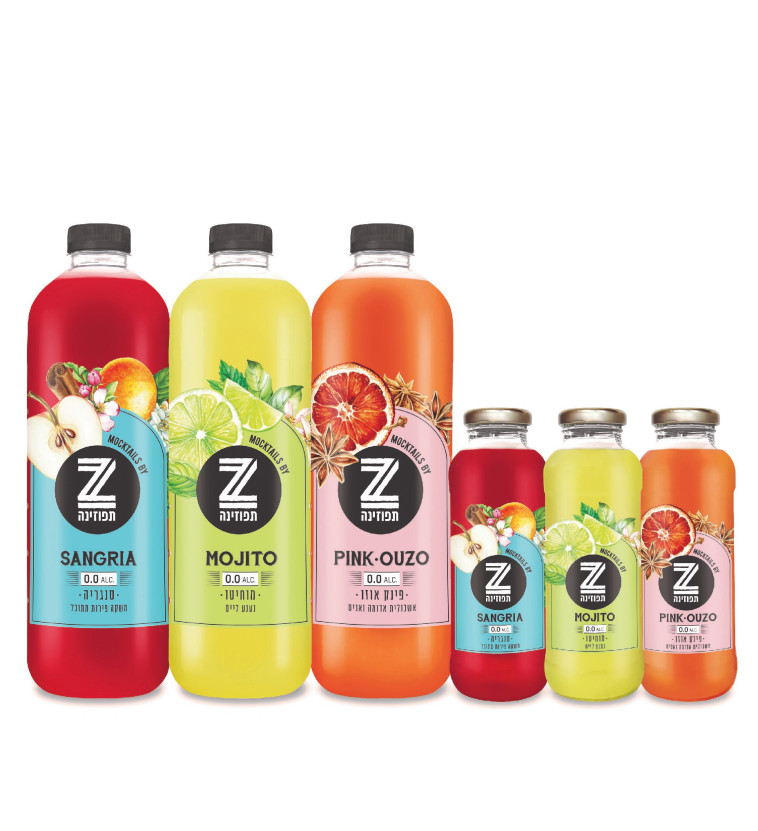 תפוזינה מוקטיילס. סנגריה מוחיטו ופינק אוזו ללא אלכוהול. מחיר מומלץ 8.30 שקלים