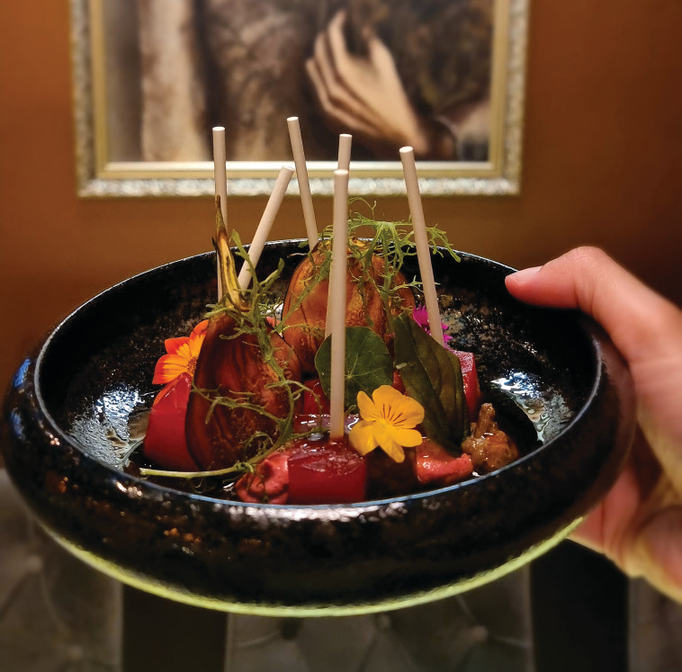 בונבון סלמון במסעדת אוניקס