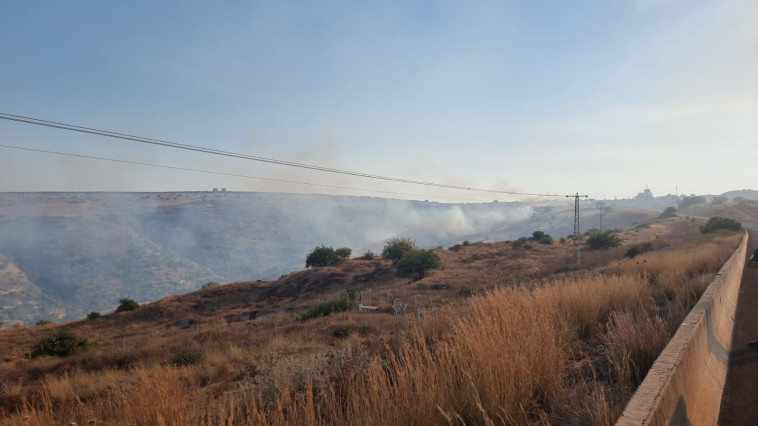 שריפה בגולן (צילום: כבאות והצלה מחוז צפון)