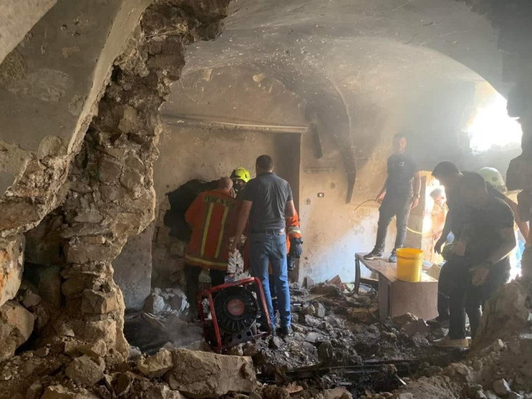 המבנה שקרס על המחבל בשכם