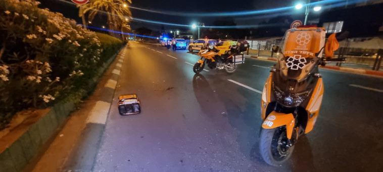 זירת התאונה בפתח תקווה