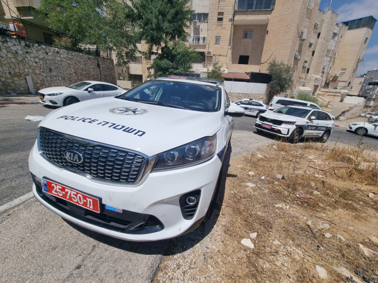 זירת ניסיון הרצח בירושלים (צילום: דוברות המשטרה)