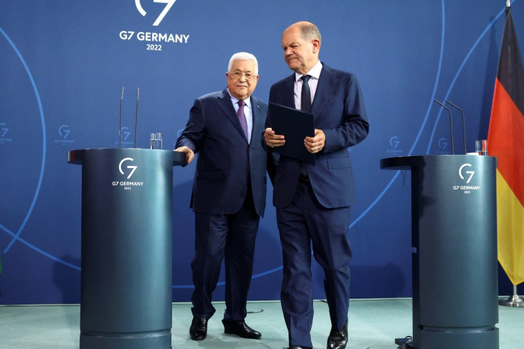 קנצלר גרמניה אולף שולץ, יו''ר הרשות הפלסטינית אבו מאזן