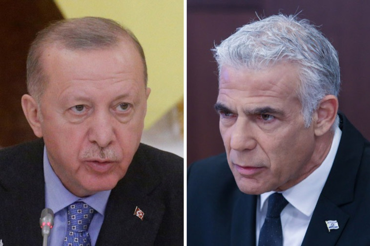 ראש הממשלה יאיר לפיד ונשיא טורקיה רג'פ טאיפ ארדואן