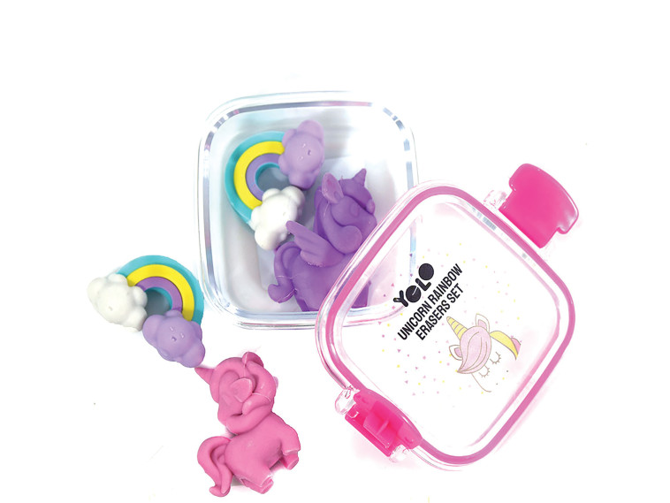 YOLO קופסת מחקים חד קרן קשת בענן 16 שח