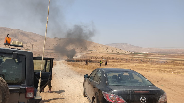 זירת הפיגוע בבקעת הירדן