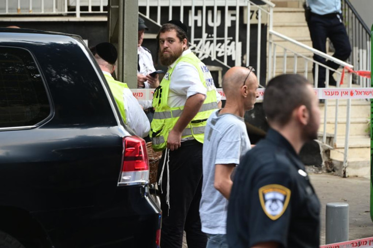 זירת איתור גופת המחבל בת''א