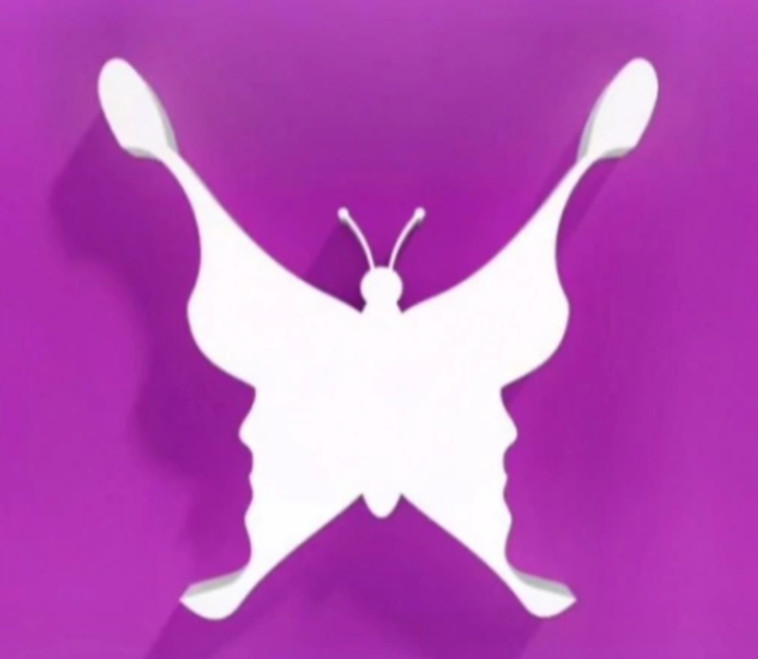 פרפר או שתי פנים מביטות אחת על השנייה?