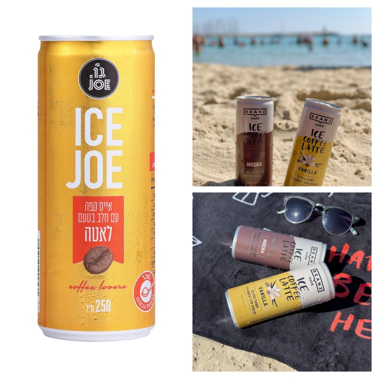 אייס קפה לאטה ונילה ומוקה של בינז. אייס קפה ג'ו בטעם לאטה