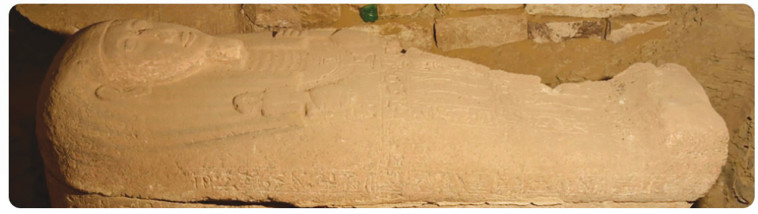 ארון הקבורה של פתח־מ־ויה, הממונה על האוצר בתקופת שלטונו של פרעה (צילום: משרד העתיקות המצרי)
