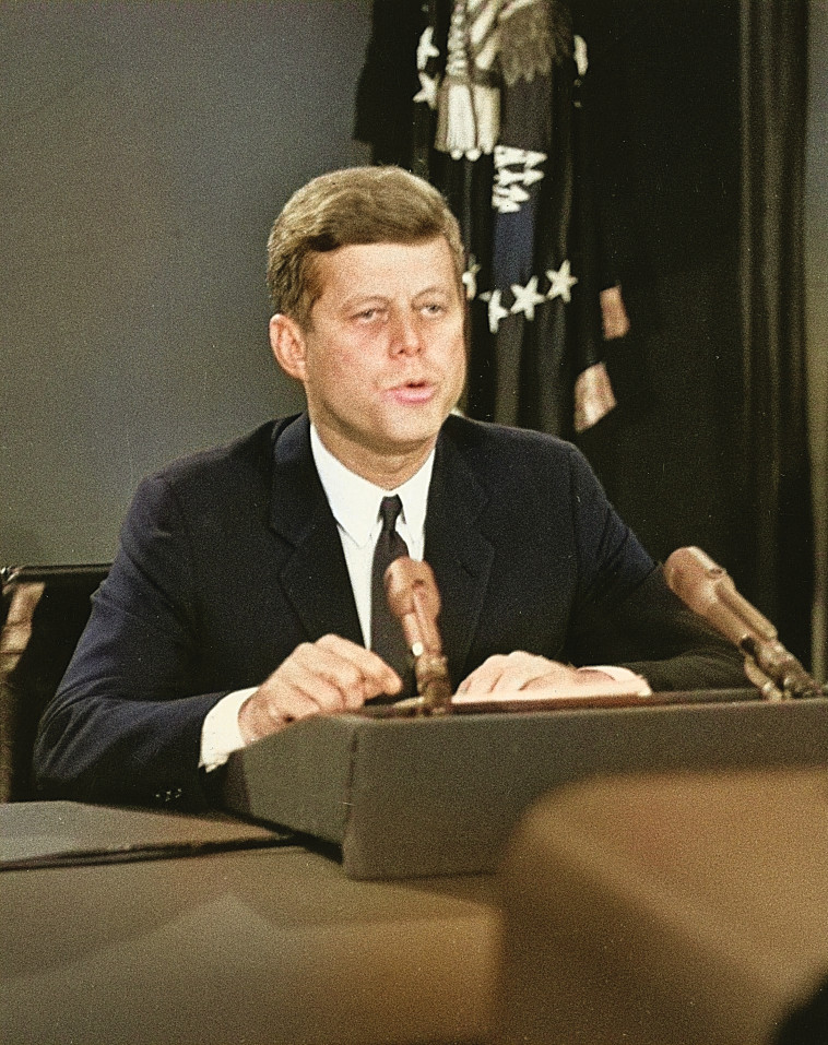 ג'ון קנדי נואם (צילום: Getty images)