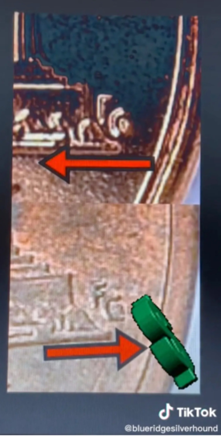 הסימנים המבדילים בין המטבעות הנדירים לפשוטים (צילום: מתוך טיקטוק)