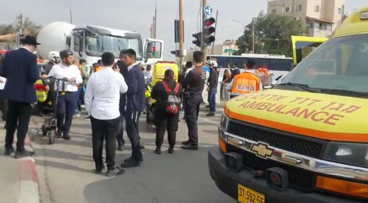 זירת התאונה בירושלים