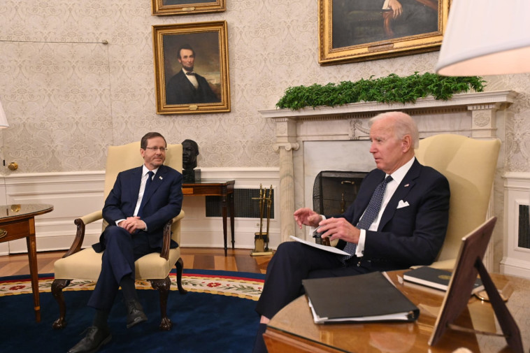 The Biden-Herzog meeting (photo: Kobi Gideon, editor in chief)
