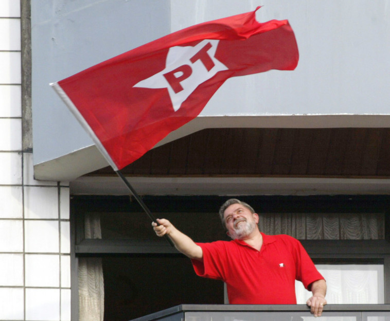 לואיז אינסיו דה סילבה לאחר שנבחר לראשונה לנשיא