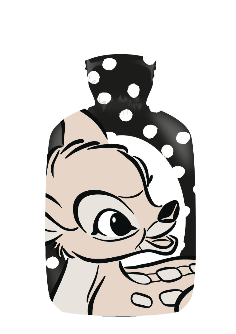 Bambi-printed hot water bottle