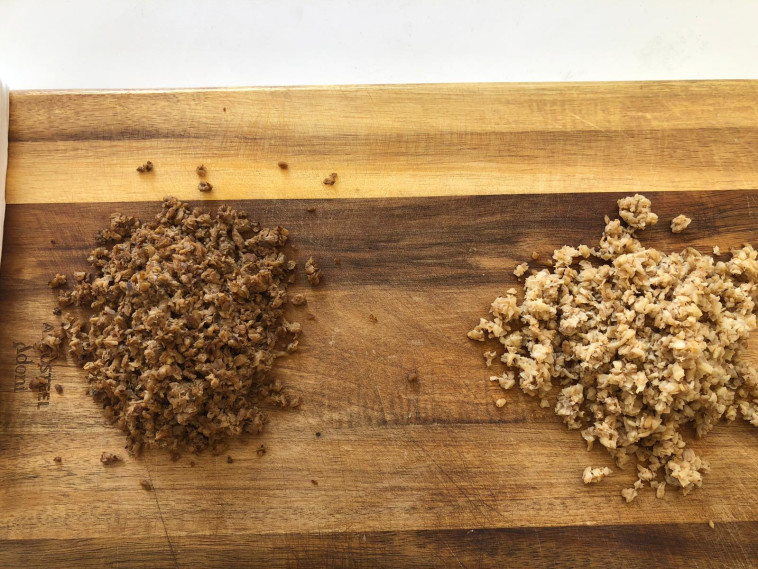 חלבון אלטרנטיבי לבשר שהציגה חברת מאשפודס מבית מכון המחקר מיגל בכנס הפודטק