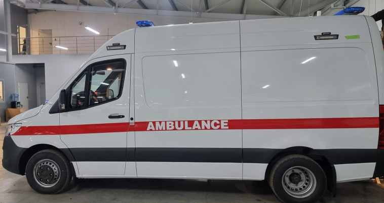 האמבולנס הממוגן שהועבר לאוקראינה