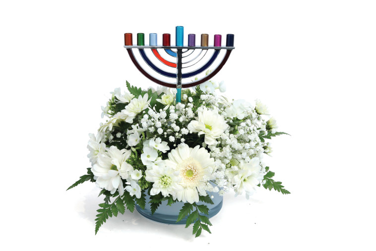 חנוכיה פרחונית של ZER4U