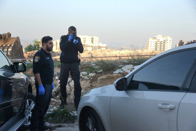 זירת הרצח בו נהרגו תושב נצרת בן 33 ובנו הפעוט