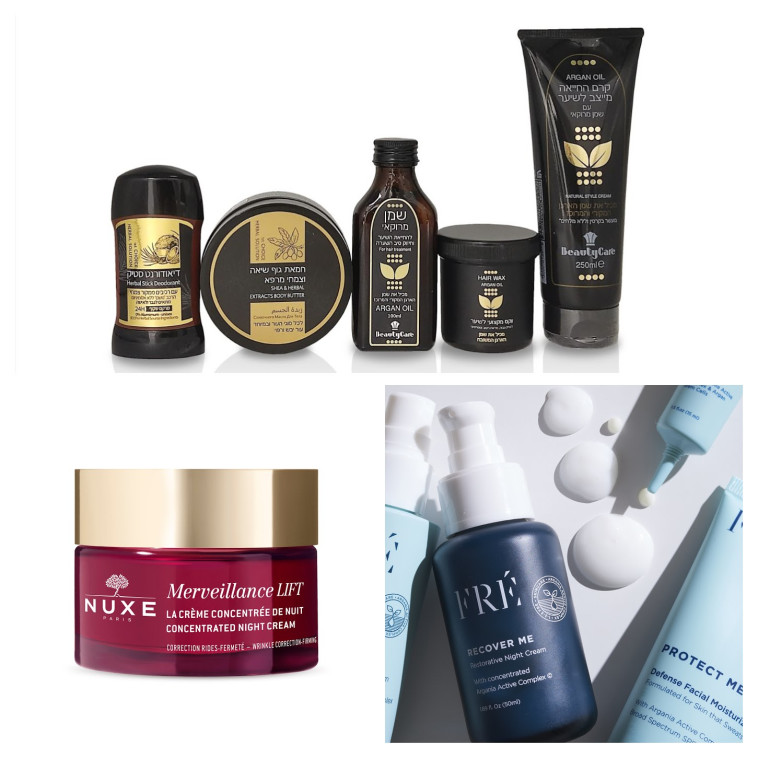 טבעוניים: aragan oil ביוטיקייר, FRE ברשת אפריל, NUXE