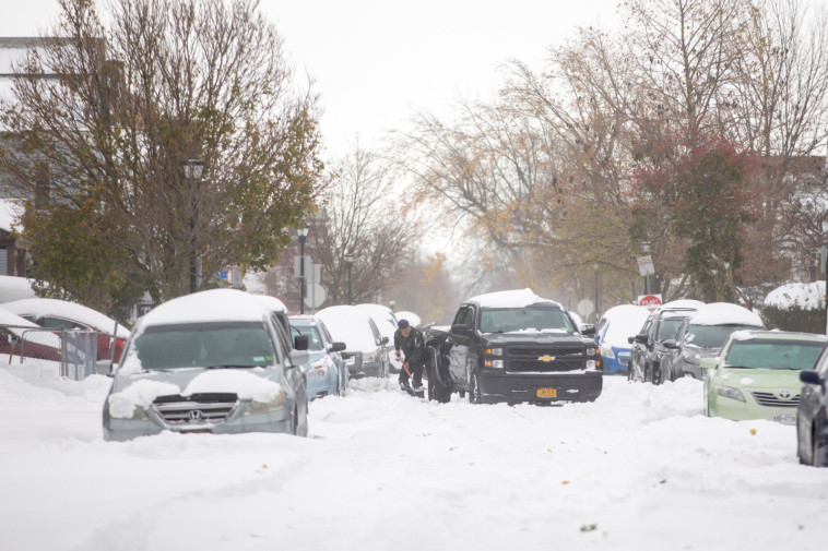 סופת שלג במדינת ניו יורק  (צילום: רויטרס)