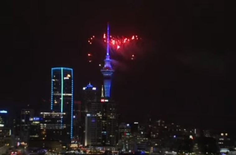 חגיגות ראש השנה האזרחית בניו זילנד (צילום: צילום מסך יוטיוב)