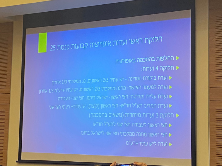 החלוקה בוועדות