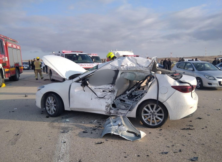 זירת התאונה בדימונה