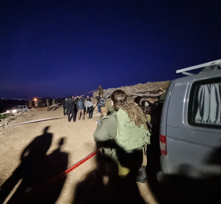 זירת הפיגוע בדרום הר חברון