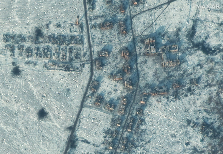 Photos of the destruction from the Ukrainian town of Solder (Photo: Maxar Technologies./Handout via REUTERS)
