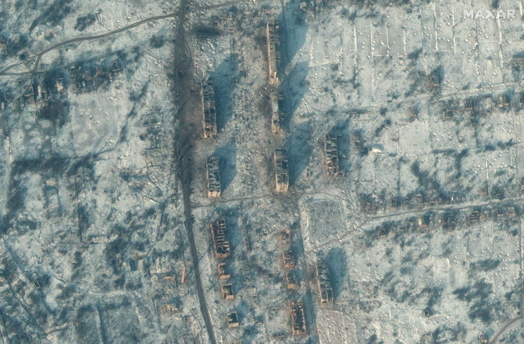Photos of the destruction from the Ukrainian town of Solder (Photo: Maxar Technologies./Handout via REUTERS)
