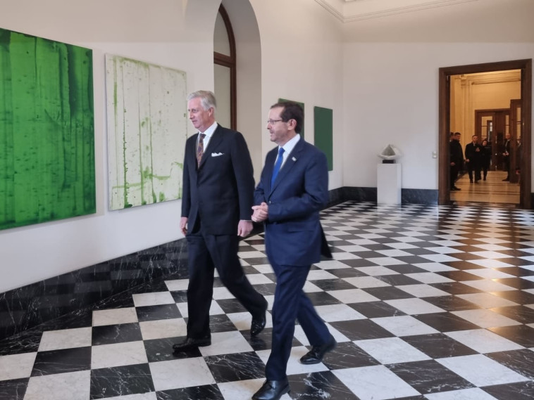 הנשיא הרצוג עם מלך בלגיה פיליפ בארמון בבריסל