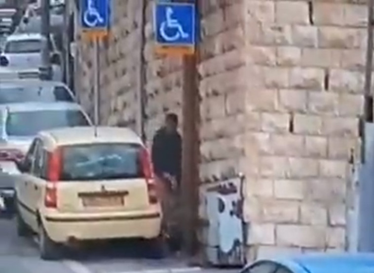 תיעוד הפיגוע בעיר דוד, ירושלים (צילום: צילום מסך)