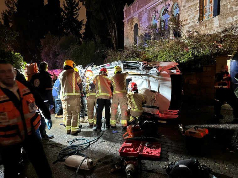 זירת התאונה בירושלים