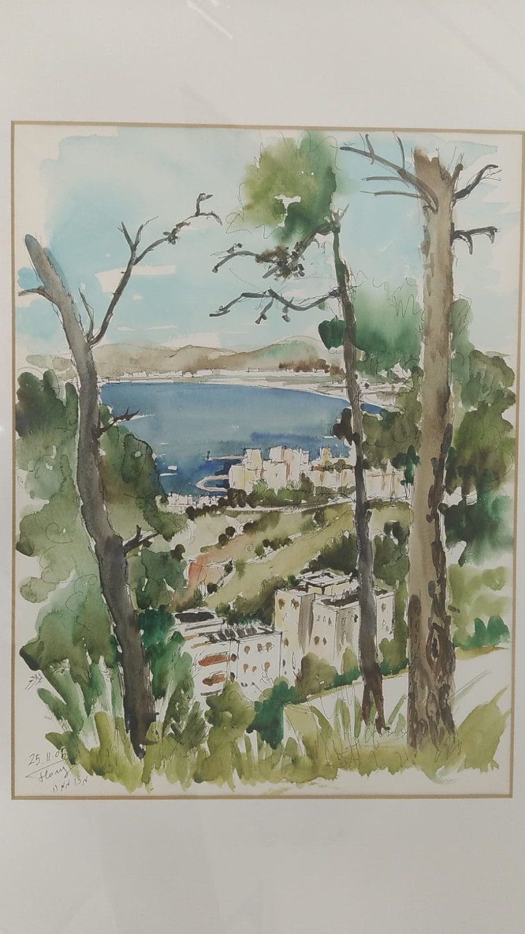 הציור של פלוריקה שחם שזכה בפרס של עיריית חיפה ''הכרמל שלי''