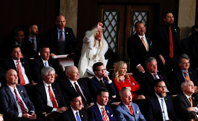 נציגי הרפובליקנים בקריאות בוז לביידן (צילום: REUTERS/Evelyn Hockstein)