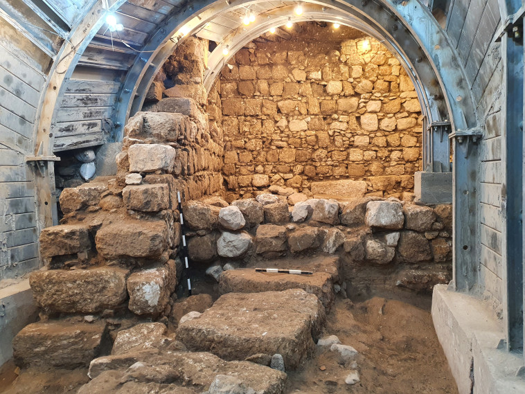  חלק מהמבנה הרומי המפואר שבתוכו התגלה החרוז