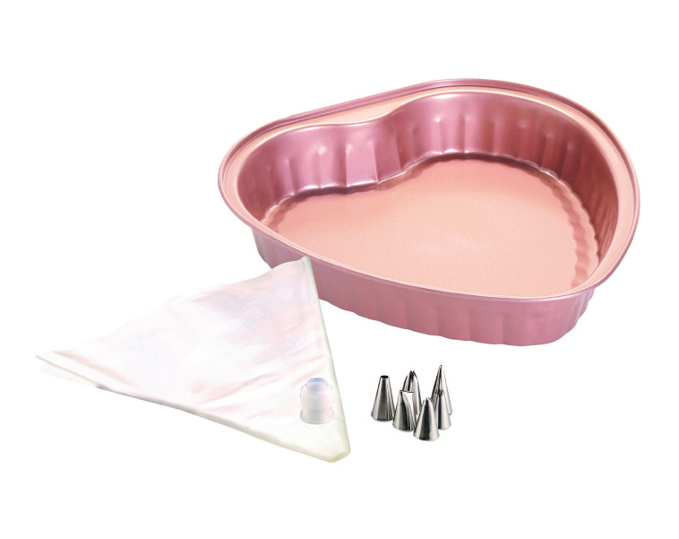 מארז אפייה שני חלקים תבנית לב