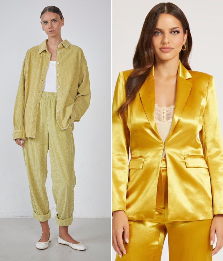 חליפה של GUESS, משמאל חליפה של AMERICAN VINTAGE