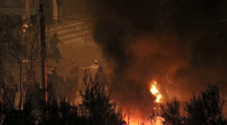 תיעוד מהמהומות בחווארה