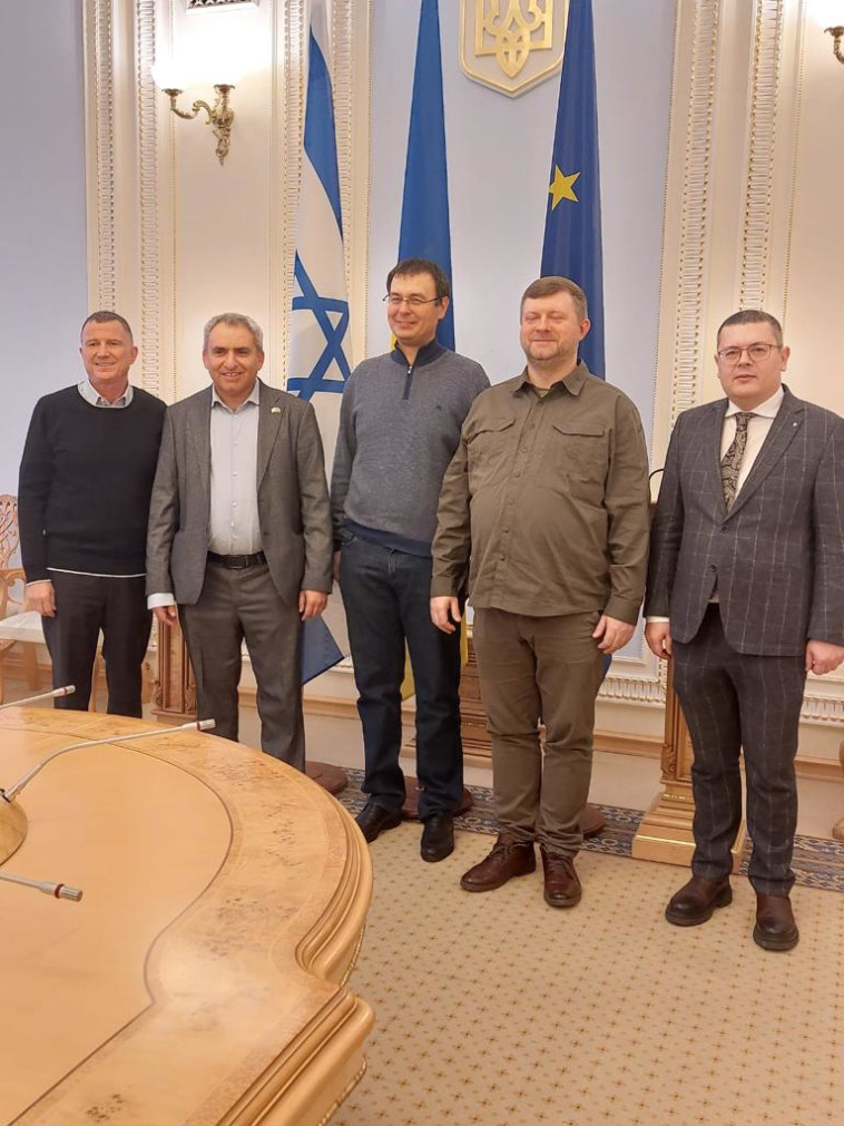 זאב אלקין בביקורו באוקראינה