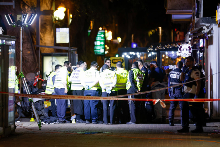 זירת הפיגוע בתל אביב